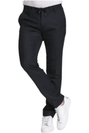 Masons Bukser, Herre, Blå, W36, Uld, Slim Fit Jogging Chino Bukser