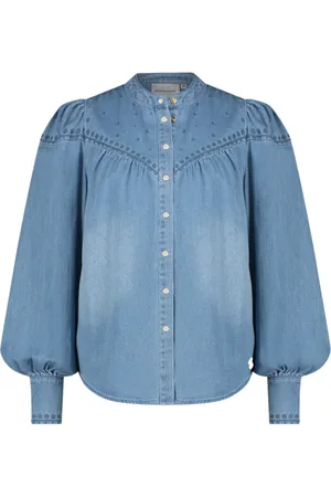 Fabienne Chapot Bluser & Skjorter, Dame, Blå, S, Uld, Baker Bluse