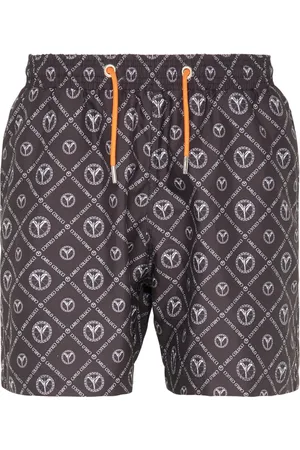 Carlo Colucci Badetøj, Herre, Sort, XS, Herre Logo Print Badeshorts Carazzato