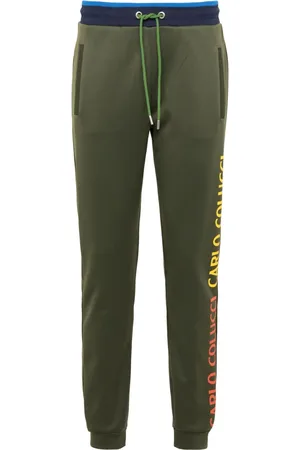 Carlo Colucci Bukser, Herre, Grøn, XS, Unikke Kunstværk Sweatpants til Mænd