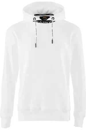 Carlo Colucci Sweathshirts & Hoodies, Herre, Hvid, S, Unik Hættetrøje Dagai