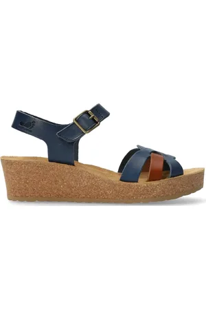 Mephisto Sko, Dame, Blå, 35 EU, Læder, Blå Læder Sandal til Kvinder - Ekstra Bred