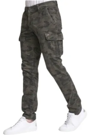 Masons Bukser, Herre, Grøn, W42, Bomuld, Khaki Camouflage Slim Fit Bukser