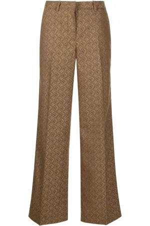 Marine Serre Bukser, Dame, , S, Polyester, Moon Diamant Straight-Leg Bukser