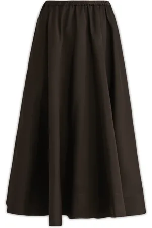 VALENTINO Nederdel, Dame, Brun, XS, Tyl, Midi Nederdele