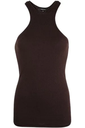 BARBARA BUI Top, Dame, Brun, L, Bomuld, Sporty-Chic Tank Top til Kvinder