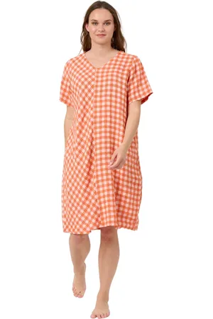Pont Neuf Kjole, Dame, , S, Linned, Mandarin Linnedkjole med Balloneffekt