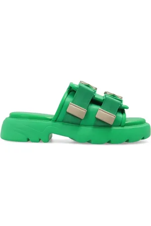 Bottega Veneta Sko, Dame, Grøn, 35 EU, Uld, ‘Flash’ slides