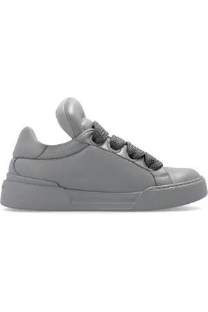 Dolce & Gabbana Sko, Herre, Grå, 39 1/2 EU, Læder, ‘Mega Skate’ sneakers