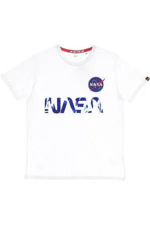 Alpha Industries Top, Herre, Hvid, L, Nasa Reflekterende T-Shirt til Mænd