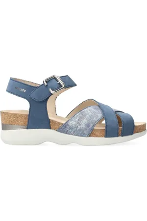 Mephisto Sko, Dame, Blå, 40 EU, Læder, Elegant Otalya Kilehæl Sandal