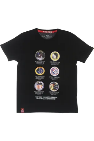 Alpha Industries Top, Herre, Sort, M, Apollo Mission Tee - Sort