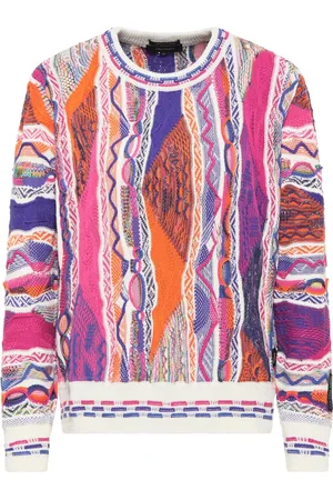 Carlo Colucci Strik, Dame, Flerfarvet, L, Constantina Jacquard Rund Hals Sweater
