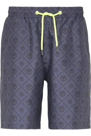 Carlo Colucci Badetøj, Herre, Blå, XS, Herre Logo Print Badebukser Carmellini