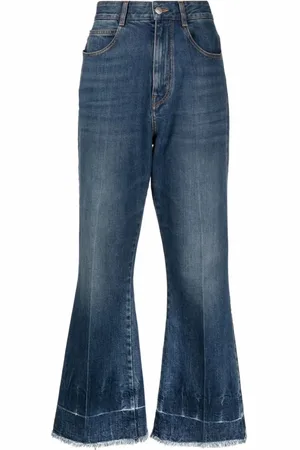 Stella McCartney Jeans, Dame, Blå, W30, Denim, Vintage Denim Crop Flare Jeans