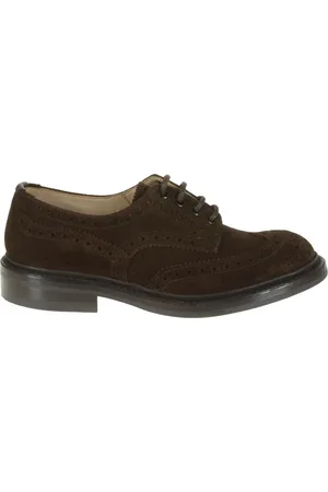 TRICKERS Sko, Herre, Brun, 43 1/2 EU, Uld, Brun Ruskind Snøresko med Dainite-sål