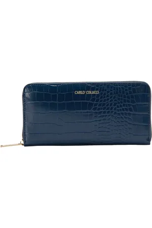 Carlo Colucci Tilbehør, unisex, Blå, ONE SIZE, Covi Pung med Gyldne Detaljer