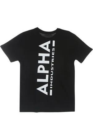 Alpha Industries Top, Herre, Sort, XL, Backprint Tee - Streetwear Kollektion