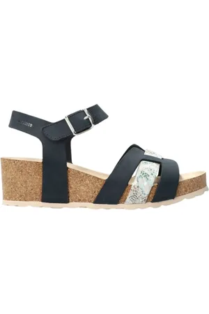 Mephisto Sko, Dame, Blå, 38 EU, Uld, Elegant Verana Kilehæl Sandal