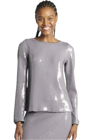 Nº21 Top, Dame, Grå, 2XL, Uld, Langærmede toppe, Klassisk Kollektion