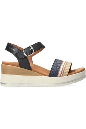 Mephisto Sko, Dame, Blå, 38 EU, Uld, Feminin kilesandal med Air-Relax teknologi