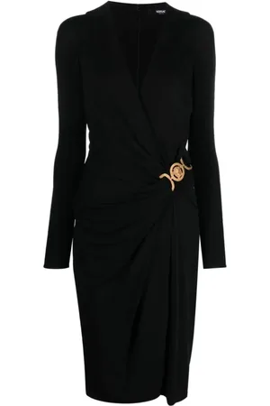 VERSACE Kjole, Dame, Sort, M, Sort Midi Kjole