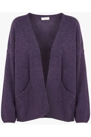 Des Petits Hauts Strik, Dame, Lilla, M, Uld, Løs Lilla Uld Cardigan til Kvinder