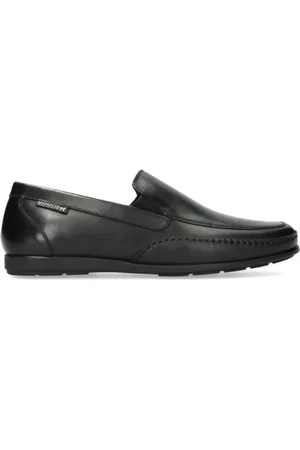Mephisto Sko, Herre, Sort, 44 1/2 EU, Læder, Sort læder slip-on sko til mænd