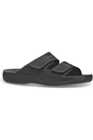 Rohde Sko, Herre, Sort, 45 EU, Herresandal med justerbare velcrobånd