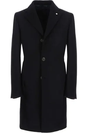 L.B.M. 1911 Frakke, Herre, Blå, M, Cashmere, Blå Cashmere Frakke