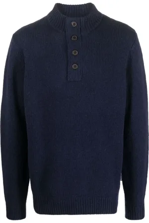 Barbour Sweathshirts & Hoodies, Herre, Blå, XL, Uld, Landstil Uldtrøje