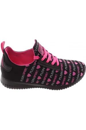 Philipp Plein Sko, Dame, Lyserød, 36 EU, Uld, Sort Fuxia Løbesko