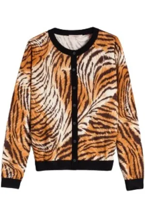 Twin-Set Strik, Dame, Brun, M, Uld, Cardigans