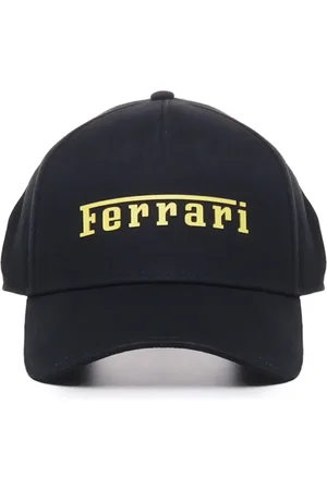 FERRARI Tilbehør, unisex, Sort, ONE SIZE, Bomuld, Sort Bomuld Logo Hat
