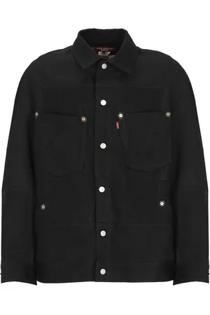 JUNYA WATANABE Jakke, Herre, Sort, M, Bomuld, Sort Bomuld og Uld Jakke med Krave