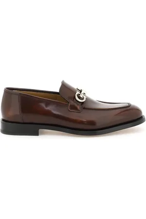 Salvatore Ferragamo Sko, Herre, Brun, 41 EU, Gustav Loafers med Gancini-detalje