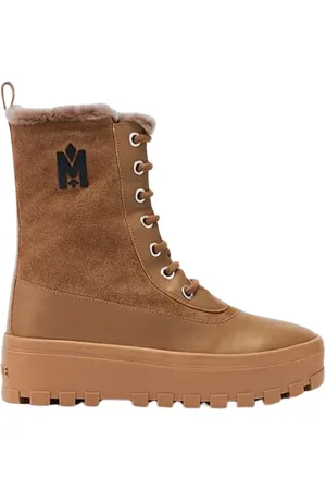 Mackage Sko, Dame, Brun, 36 EU, Læder, Lace-up Støvler