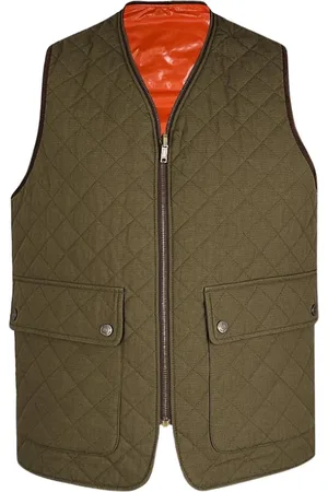 Dsquared2 Jakke, Herre, Grøn, M, Bomuld, Vendbar Ærmeløs Vest