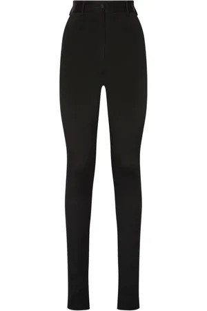 Dolce & Gabbana Bukser, Dame, Sort, S, Sorte højtaljede skinny-fit bukser