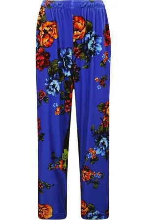 Vetements Bukser, Dame, Flerfarvet, S, Uld, Velour Blomster Lounge Bukser