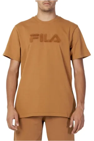 Fila Top, Herre, Brun, L, Uld, Herre Brun Print T-shirt