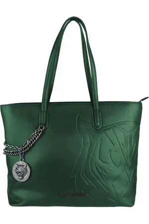 Philipp Plein Taske, Dame, Grøn, ONE SIZE, Uld, Mørkegrøn Eco-Læder Skuldertaske
