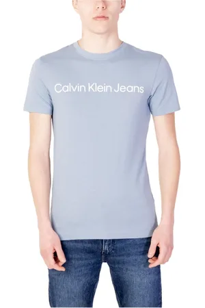 Calvin Klein Top, Herre, Blå, XL, Herre T-shirt i Lyseblå