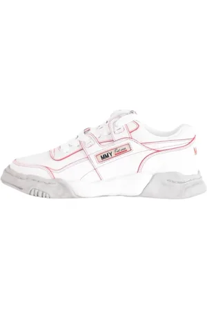 MIHARA YASUHIRO Sko, Herre, Hvid, 40 EU, Læder, Læder Sneakers med Gummisål
