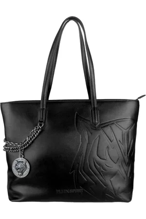 Philipp Plein Taske, Dame, Sort, ONE SIZE, Uld, Sort Eco-Læder Kæde Skuldertaske
