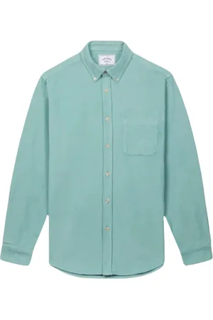 Portuguese Flannel Skjorte, Herre, Grøn, S, Bomuld, Lobo Turquoise Corduroy Skjorte