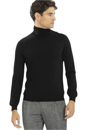 ZANONE Strik, Herre, Sort, XL, Uld, Turtleneck Trøje