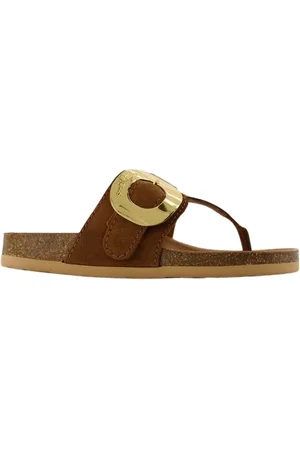 See by Chloé Sko, Dame, Brun, 36 EU, Læder, Boho Læder Mules med Oversize Spænde