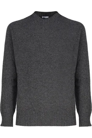 Malo Strik, Herre, Grå, 3XL, Cashmere, Italiensk Grå Kasjmir Sweater