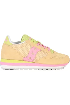 Saucony Sko, Dame, Gul, 38 1/2 EU, Suede, Suede og Stof Jazz Triple Sneakers